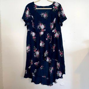 Torrid Blue Floral Long Top